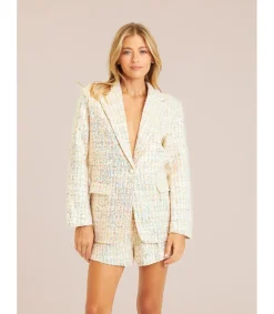 Alma en Pena Chaquetas|BLAZER CUADROS LENTEJUELAS