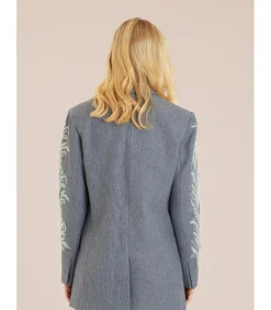 Alma en Pena Chaquetas|BLAZER MANGAS BORDADAS