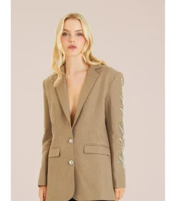 Alma en Pena Chaquetas|BLAZER MANGAS BORDADAS