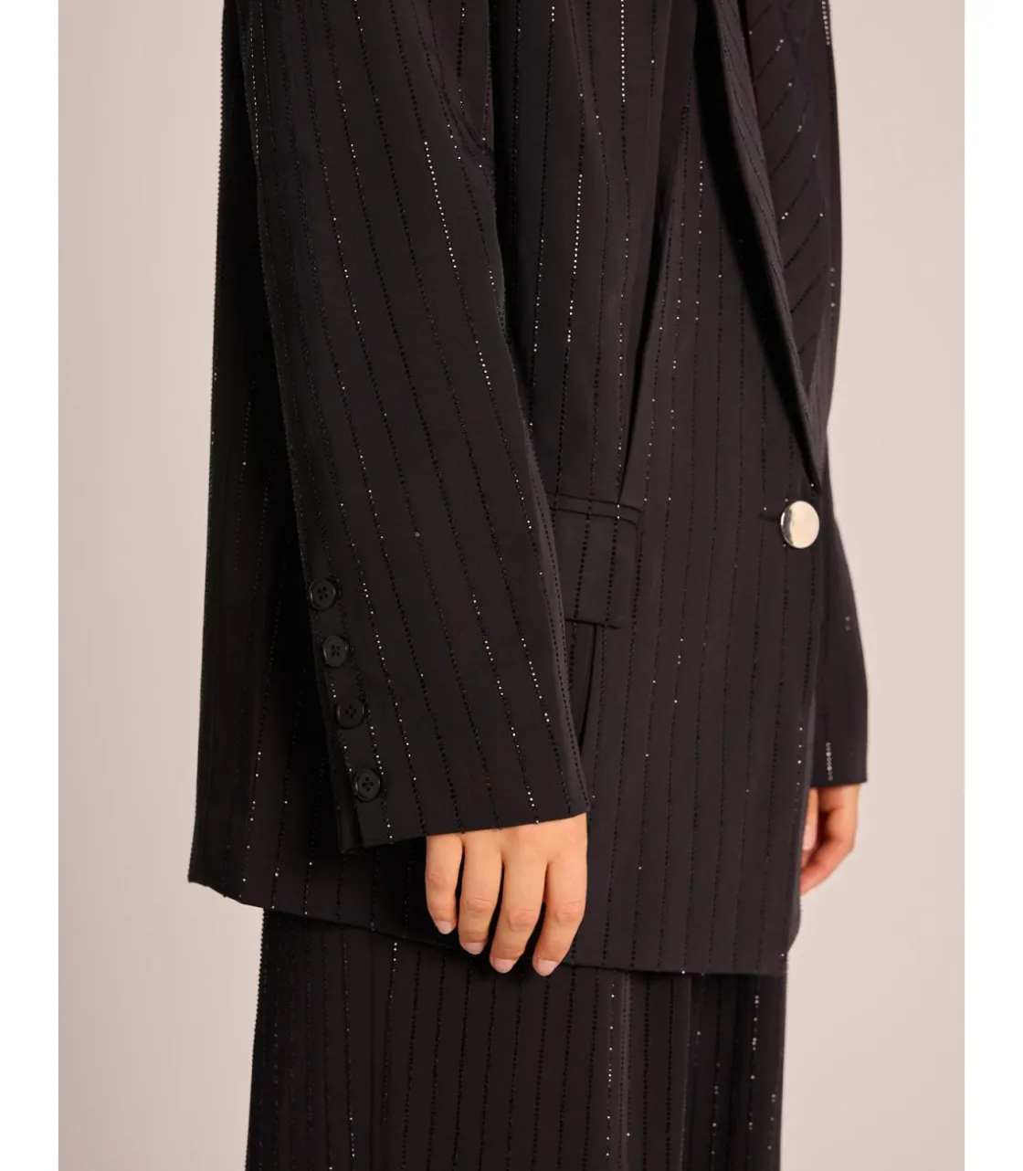 Alma en Pena Chaquetas|BLAZER RAYA DIPLOMÁTICA BRILLOS
