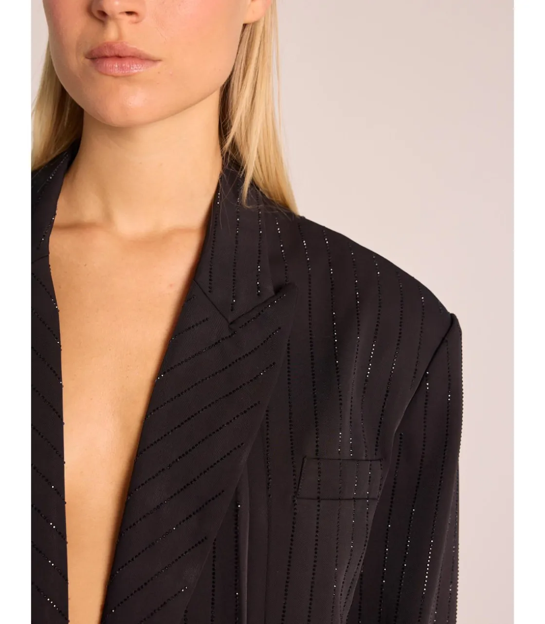 Alma en Pena Chaquetas|BLAZER RAYA DIPLOMÁTICA BRILLOS