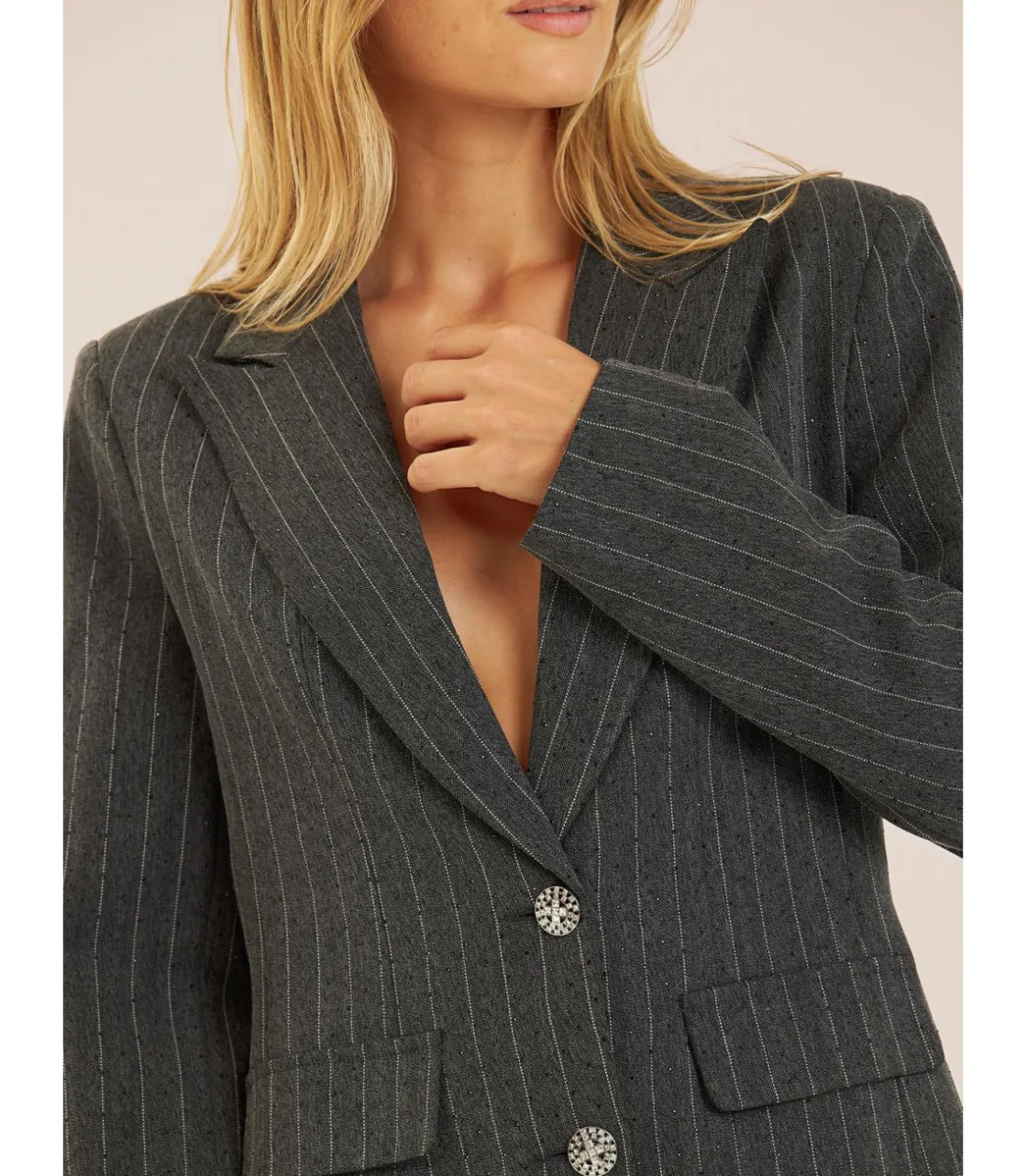 Alma en Pena Chaquetas|BLAZER RAYA DIPLOMÁTICA DETALLES