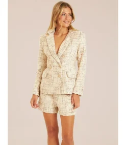 Alma en Pena Chaquetas|BLAZER TEXTURA BOTONES JOYA