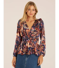 Alma en Pena Camisas|BLUSA ESTAMPADA FRUNCES
