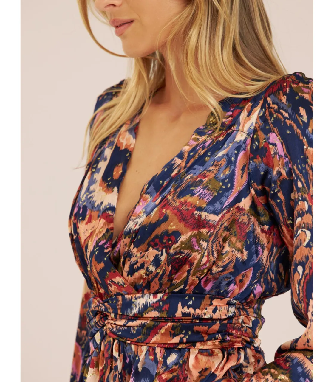 Alma en Pena Camisas|BLUSA ESTAMPADA FRUNCES