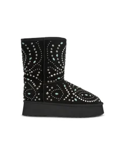 Alma en Pena Botines Planos|BOTA DE PELO CON TACHAS