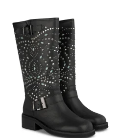 Alma en Pena Botas Planas|BOTA HEBILLAS CON TACHAS