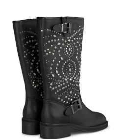 Alma en Pena Botas Planas|BOTA HEBILLAS CON TACHAS