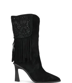 Alma en Pena Botas De Tacón|BOTA PEDRERÍA CON FLECOS