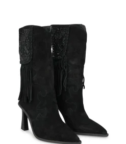 Alma en Pena Botas De Tacón|BOTA PEDRERÍA CON FLECOS