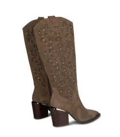 Alma en Pena Botas De Tacón|BOTA TACÓN DIBUJO TACHUELAS