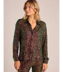 Alma en Pena Camisas|CAMISA CUBIERTA DE LENTEJUELAS