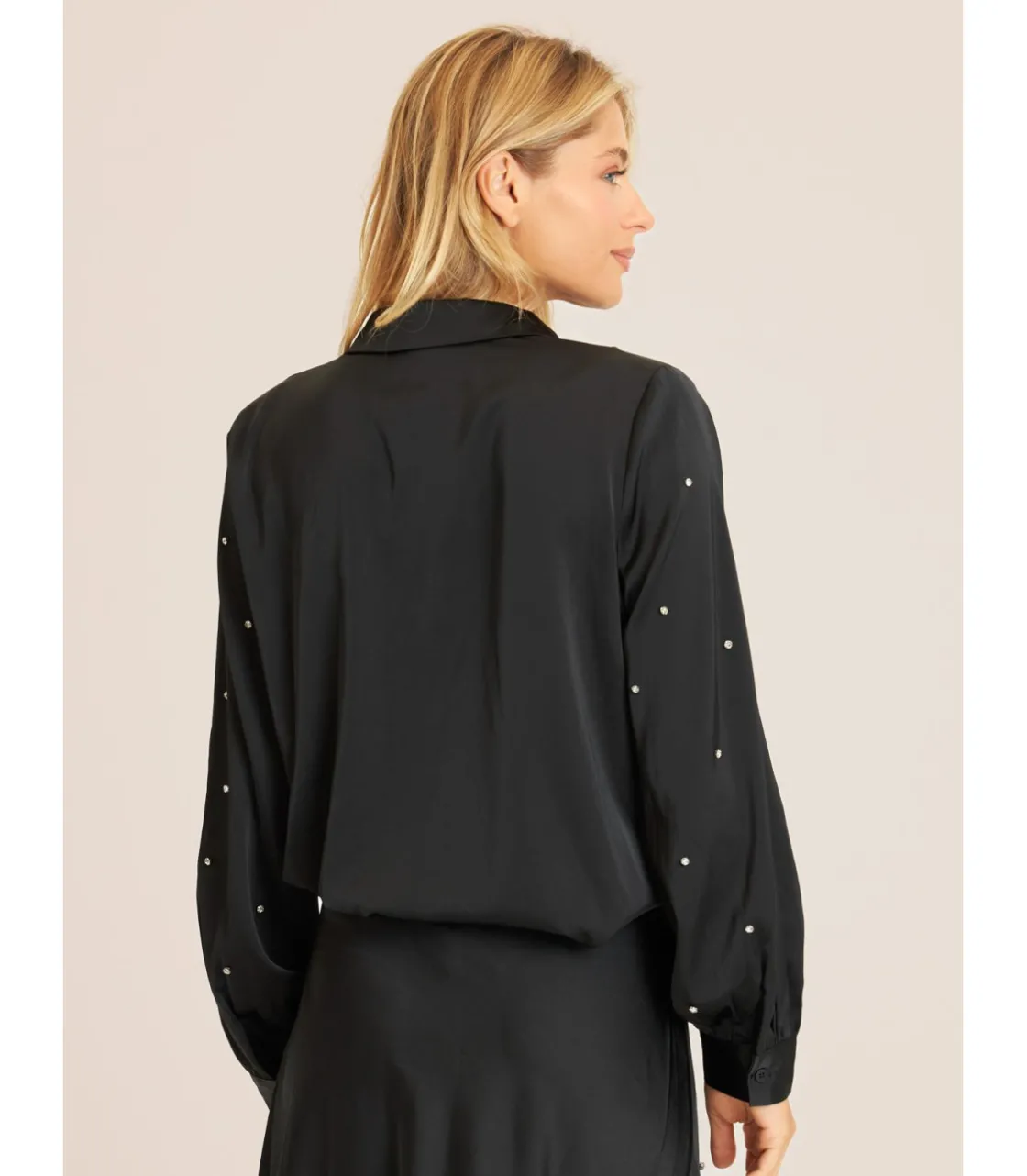 Alma en Pena Camisas|CAMISA SATINADA PEDRERÍA