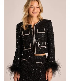 Alma en Pena Chaquetas|CHAQUETA LENTEJUELAS CON DETALLE