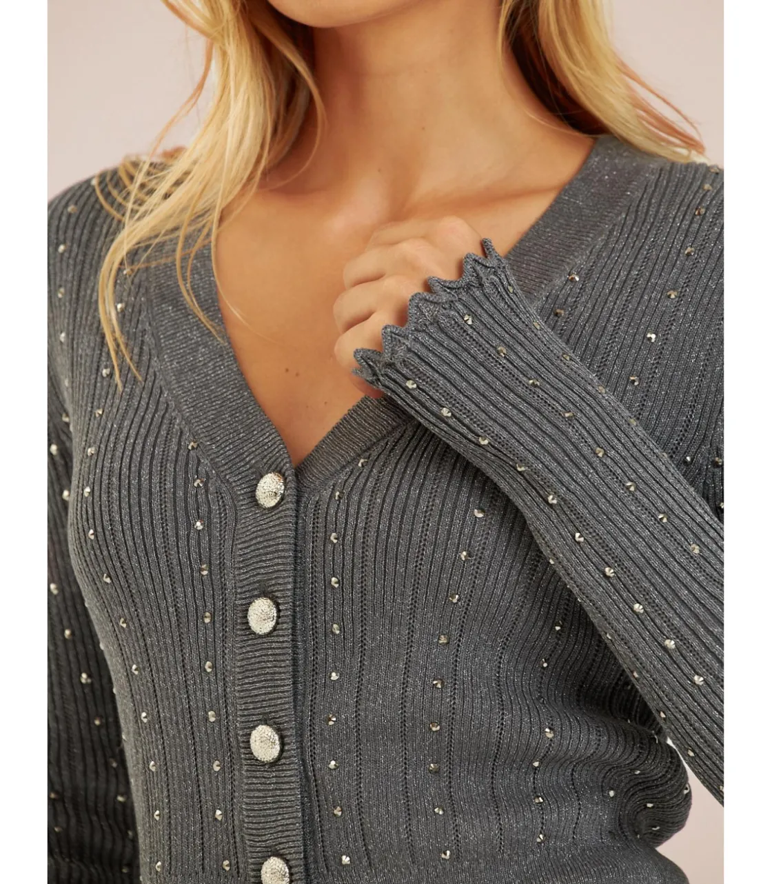 Alma en Pena Chaquetas|CHAQUETA PUNTO HILO METALIZADO