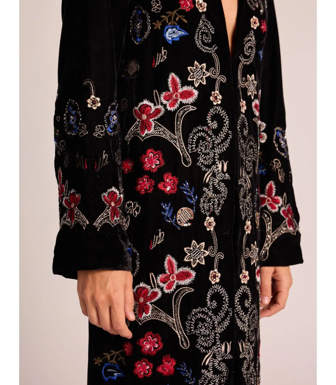 Alma en Pena Chaquetas|KIMONO TERCIOPELO BORDADOS