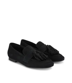 Alma en Pena Zapatos Planos|MOCASÍN BORLAS CON PEDRERÍA