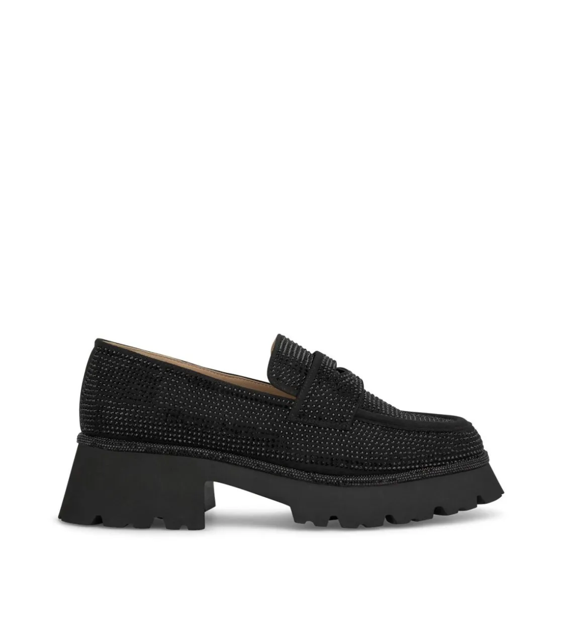 Alma en Pena Zapatos Planos|MOCASÍN BRILLANTE CON PLATAFORMA