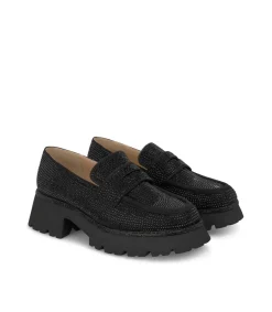 Alma en Pena Zapatos Planos|MOCASÍN BRILLANTE CON PLATAFORMA