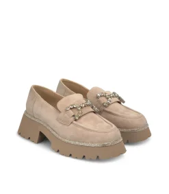 Alma en Pena Zapatos Planos|MOCASÍN PLATAFORMA CON PEDRERÍA