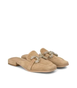 Alma en Pena Zapatos Planos|MULES CON HEBILLA DE STRASS