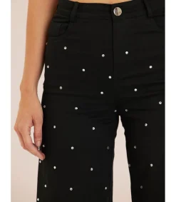 Alma en Pena Pantalones|PANTALÓN VAQUERO LARGO BRILLOS