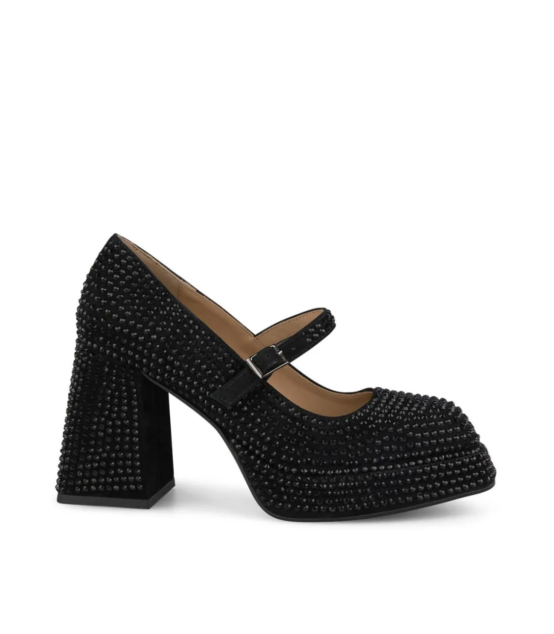 Alma en Pena Zapatos De Tacón|SANDALIA PEDRERÍA PUNTA CUADRADA