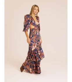 Alma en Pena Vestidos Largos|VESTIDO ESTAMPADO CUT OUT