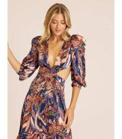 Alma en Pena Vestidos Largos|VESTIDO ESTAMPADO CUT OUT