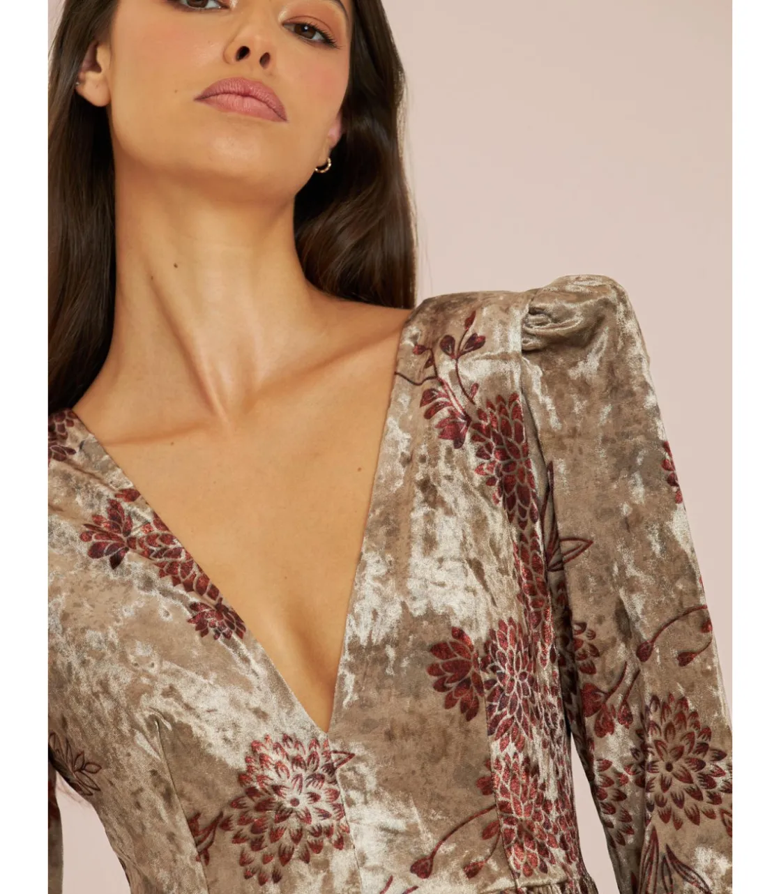 Alma en Pena Vestidos Largos|VESTIDO TERCIOPLEO ESTAMPADO