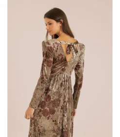 Alma en Pena Vestidos Largos|VESTIDO TERCIOPLEO ESTAMPADO