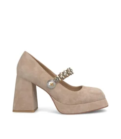 Alma en Pena Zapatos De Tacón|ZAPATO TACÓN BOTÓN PEDRERÍA